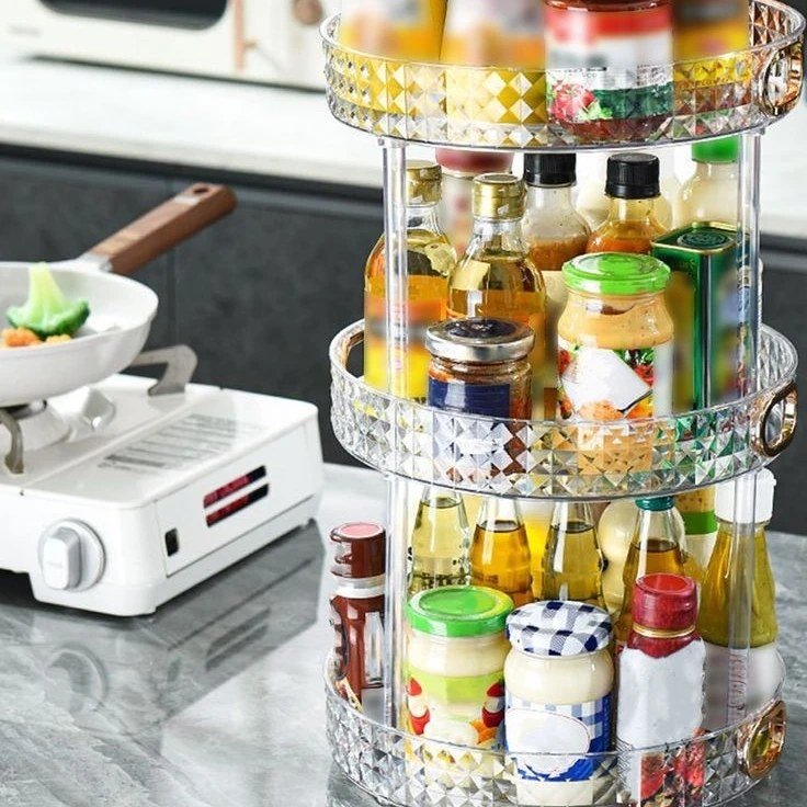 Rotating Diamond Cut 3 layer Rotating Organizer