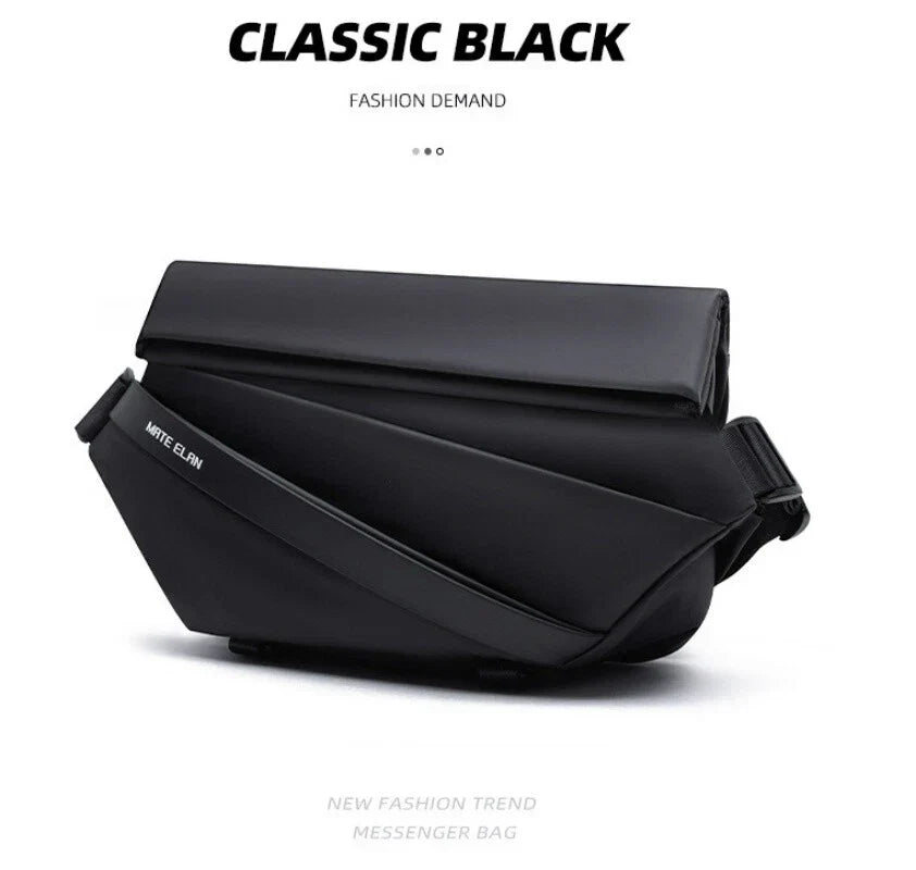 Multi Pockets Shoulder Bag - Sling Bag Crossbody Motorcycle Backpack for Men