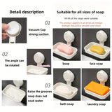 Suction Cup Soap Box, Creative Drain Soap Holder, Simple Home Bathroom Soap Storage Holder, Hanging Bar Soap Holder, Vacuum Suction Cup Soap Box