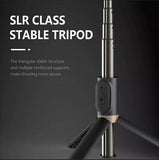 Ola Selfie Stick, Portable Mobile Tripod With Light, Metal Stable Bluetooth RC Selfie Stick, Retractable Portable Phone Holder Stick for Vlogging, Selfies & Video Recording, 360 Degree Rotation Selfie Stick Tripod with Fill Light & Wireless Remote