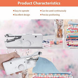 Handheld Sewing Machine, Portable Handy Stitch Machine, Mini Needle Cordless Clothes Fabric Sewing Machine, Stapler Sewing Machine, Portable Sewing Machine for Home Tailoring, Handheld Sewing Machine for Beginners
