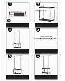 Multifunctional Cloth Rack With Wheels, Multilayer Floor Hanger, 4 in 1 Hall Tree with Storage Shelf,  Simple Cloth Organizer Wardrobe, Shoes Rack Home Organizer, Multifunction Floor Standing Clothes Hanger Rack