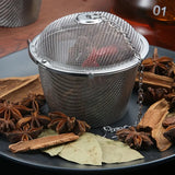 Easy Mesh Filter With Chain, Herbal Sieve Infuser, Reusable Stainless Steel Seasoning, Kitchen Filter Sachet with Chain, Herbal Ball Cooking Tools with Chain, Kitchen Filter Sachet with Chain, Multifunctional Fine Mesh Strainer, Ball Condiment Container