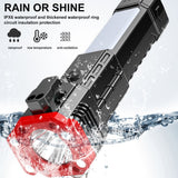 Omni Cop Flashlight, Super Bright LED Flashlight With Safety Hammer, Portable Work Light, Outdoor Adventure Lighting, Long Distance Beam Rescue Flashlight, Multifunctional 4 Modes Flashlight, Torch with Hammer Window Glass and Seat Belt Cutter