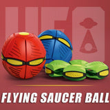Magic Flying Saucer Ball, Outdoor Flat Throw Disc Ball, Foot Pressure Decompression Vent Ball, UFO Saucer Deformed Ball, Elastic Flying Saucer Toy for Kids, Frisbee Ball Dog Toy, Kids Playing Stomp Ball