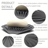 Sea Shell Soap Dish, Anti Slip Creative Soap Box, Self Draining Soap Bar Holder, Bathroom Silicone Soap Dish Tray, Kitchen Countertop Sink Splash Drying Mat, Sponge Drain Pad Rack, Silicone Washing Table Soap Tray