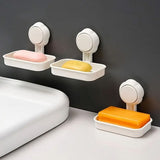Suction Cup Soap Box, Creative Drain Soap Holder, Simple Home Bathroom Soap Storage Holder, Hanging Bar Soap Holder, Vacuum Suction Cup Soap Box