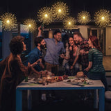 Fire Works String Light, 120 LED Copper Wire Firework Lights, Battery Operated Fairy String Lights with Remote, Waterproof Starburst Firework Garland String Lights