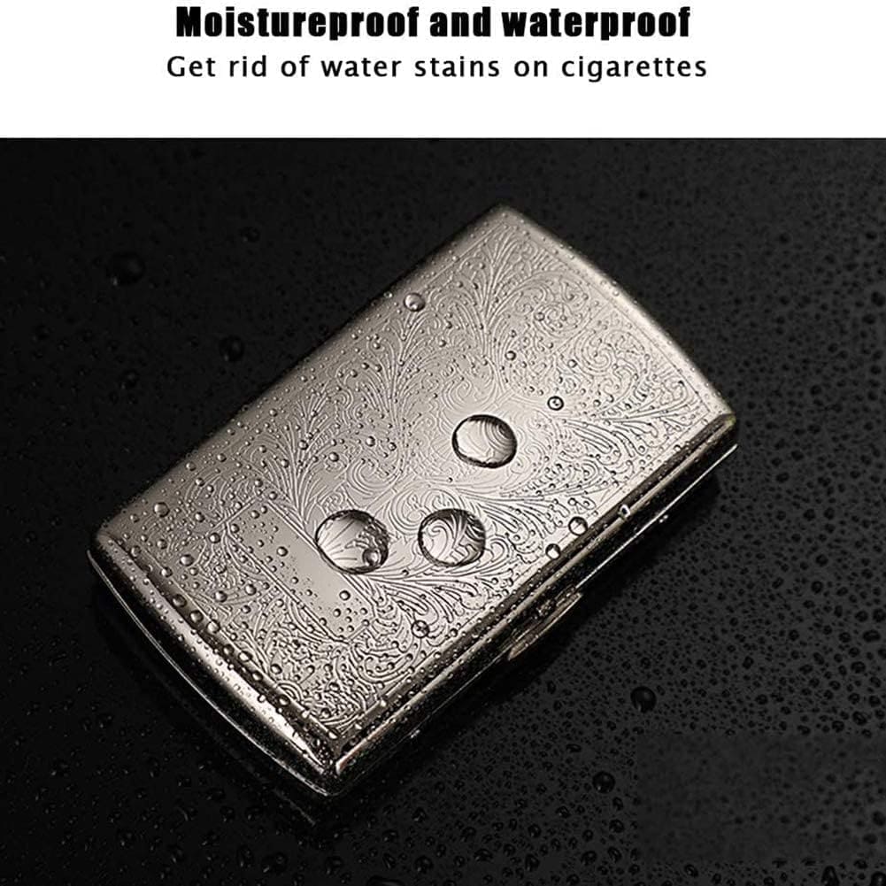 Vintage Printed Cigarette Case, 12 Cigarette Storage Box, Retro Flip Cigarette Dispenser, Ultrathin Portable Men's Cigarette Box, Portable Sealed Waterproof Smoking Case, Portable Cigarette Box, Sleeve Pocket Tobacco Pack Cover