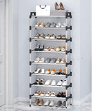 6 Tier Classic Shoe Rack, Stainless Steel Multilayer Shoe Storage Shelf, Stackable Shoe Rack With Side Support, Easy, Shoe Organizer Shelf for Entryway, Multifunctional Free Standing Shoe Cabinet, Hallway Cabinet Organizer Holder