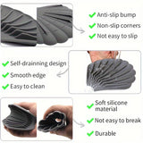 Sea Shell Soap Dish, Anti Slip Creative Soap Box, Self Draining Soap Bar Holder, Bathroom Silicone Soap Dish Tray, Kitchen Countertop Sink Splash Drying Mat, Sponge Drain Pad Rack, Silicone Washing Table Soap Tray