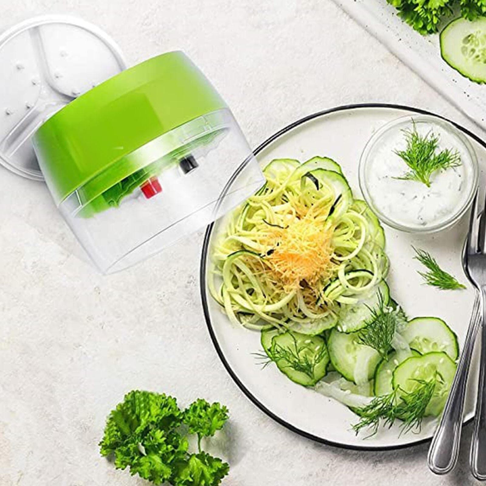 Spiralizer Vegetable Cutter, Spiral Blade Cutter, Kitchen Pasta Noodle Spaghetti Maker, Vegetable Fruit Spiral Slicer Salad Tool, Adjustable Grater Coil Slicer Kitchen Tools, 3 In 1 Adjustable Spiral Grater Cutter, Pasta Spaghetti Zucchini Noodle Maker
