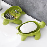 Cute Turtle Draining Soap Holder, Bathroom Shower Soap Holder, Sponge Storage Plate Tray, Sea Turtle Soap Holder Dish, Non Slip Shower Soap Box, Simple Wash Table Cartoon Turtle Soap Box, Virgin Plastic Soap Stand