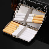 Vintage Printed Cigarette Case, 12 Cigarette Storage Box, Retro Flip Cigarette Dispenser, Ultrathin Portable Men's Cigarette Box, Portable Sealed Waterproof Smoking Case, Portable Cigarette Box, Sleeve Pocket Tobacco Pack Cover