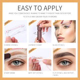 3 In 1 Eyebrow Shaping Stamp, Catirise Hairline & Eyebrow Shaping Stamp, Eyebrow Print Versatile, Women Eyebrow Stamp