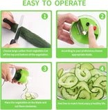 Spiralizer Vegetable Cutter, Spiral Blade Cutter, Kitchen Pasta Noodle Spaghetti Maker, Vegetable Fruit Spiral Slicer Salad Tool, Adjustable Grater Coil Slicer Kitchen Tools, 3 In 1 Adjustable Spiral Grater Cutter, Pasta Spaghetti Zucchini Noodle Maker