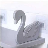 Swan Floating Shelf, Kitchen And Bathroom Storage Shelf, Multifunctional Storage Rack, Household Kitchen Bathroom Organizer Shelf, Wall Hanging Seasoning Storage Shelf, Wall Mounted Storage Organizer, Multipurpose Floating Shelf