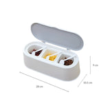 High Quality Three Gird Kitchen Condiment Holder, Household Combination Seasoning Boxing, Multi Grid Salt Seasoning Spice Container, Household Kitchen Spice Jar