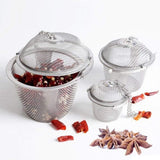 Easy Mesh Filter With Chain, Herbal Sieve Infuser, Reusable Stainless Steel Seasoning, Kitchen Filter Sachet with Chain, Herbal Ball Cooking Tools with Chain, Kitchen Filter Sachet with Chain, Multifunctional Fine Mesh Strainer, Ball Condiment Container