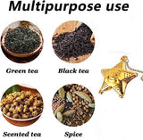 Star Tea Mesh Infuser, Stainless Steel Tea Strainer, Reusable Tea Filter With Chain Hook, Spice, Herb, Tea Seasoning Filter, Large Capacity Tea Infuser for Kitchen Bar Restaurant, Spice Filter Drinkware Gadget Kitchen Tools Accessories