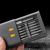 24 In 1 Screwdriver Set, Manual Precision Magnetic Screw Driver Bits, Smart Dismountable Driver DIY Kit, Portable Magnetic Repair Bits, Mini Pocket Screwdriver Set With Case