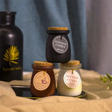 Cork Lid Natural Scented Candles In Frosted Jars