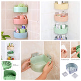 Self Adhesive Corner Rack – Wall Mounted Bathroom & Kitchen Storage Shelf
