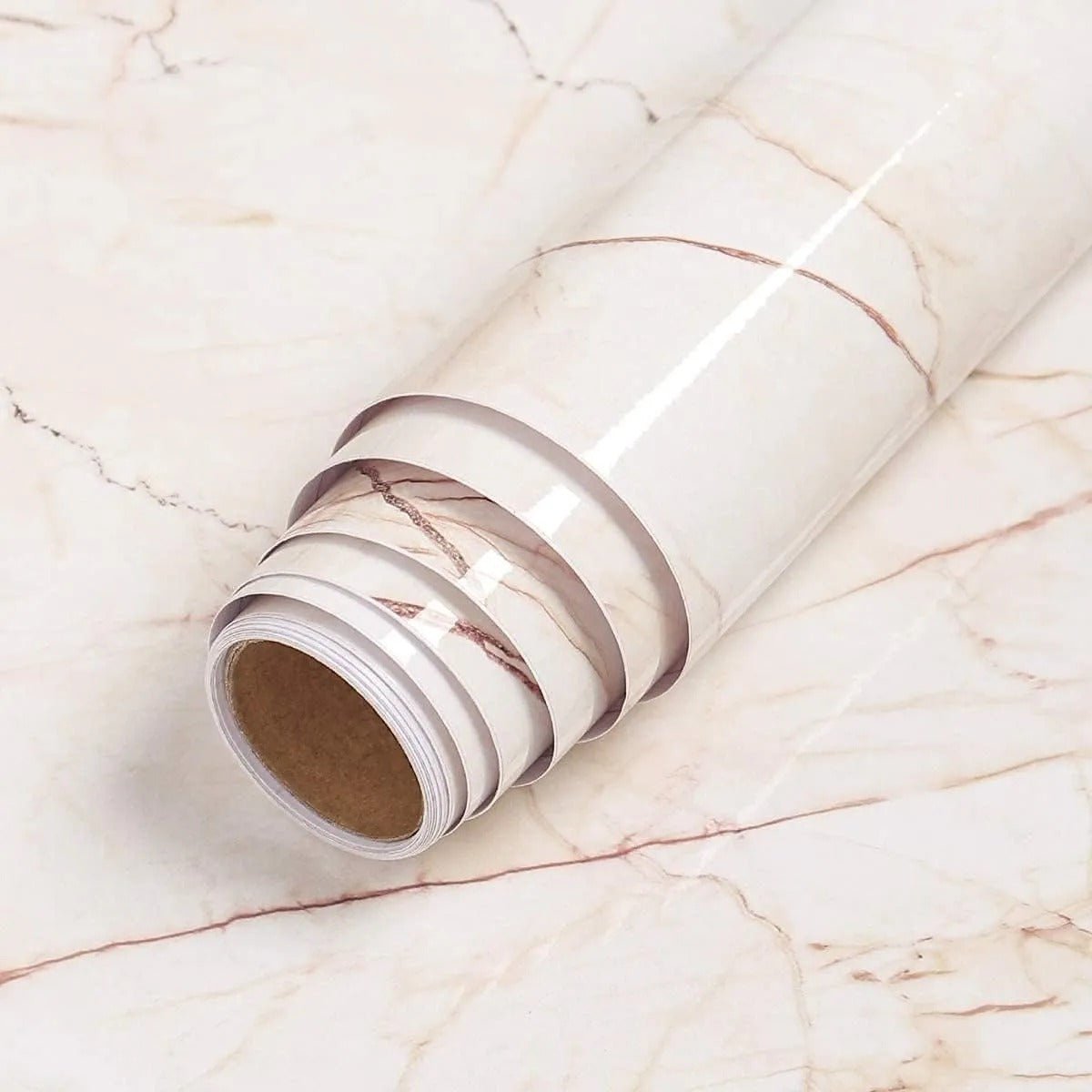 Self-Adhesive Marble Sheet – Oil & Heat Resistant Kitchen Wallpaper