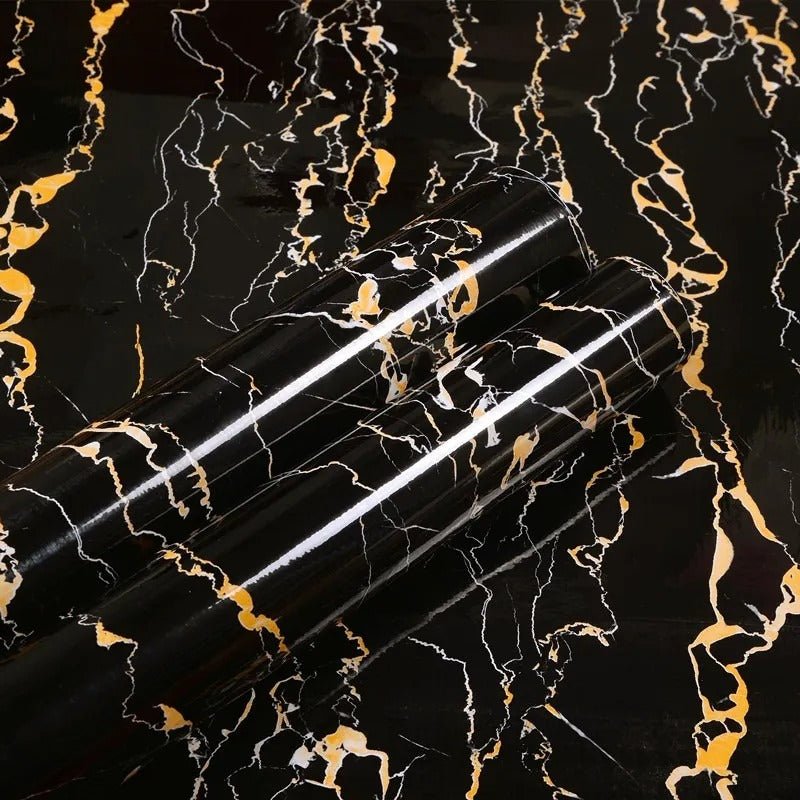 Self-Adhesive Marble Sheet – Oil & Heat Resistant Kitchen Wallpaper