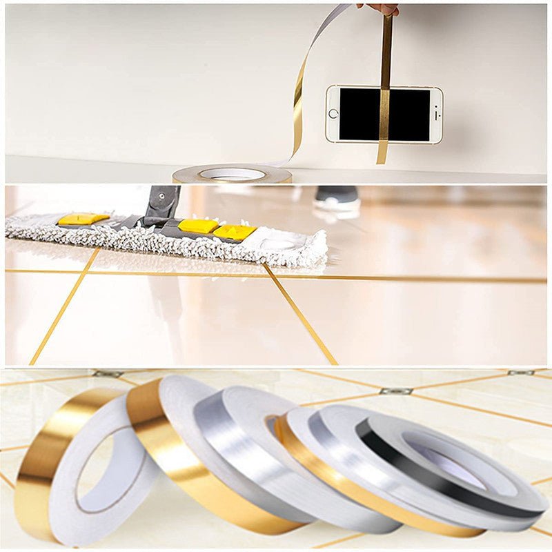 Golden Self-Adhesive Decorative Tape 1cm × 50m – Craft & DIY Premium Tape