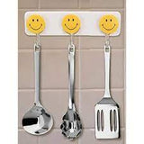 Set Of Colorful Smiley Hook, Plastic Hanging Hooks with Smile Face, Self Adhesive Wall Hook, Coat Bag Bathroom Door Kitchen Towel Hanger Hooks