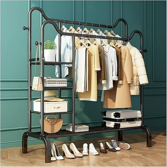 Shelf & Hang Clothing Organizer – Freestanding Wardrobe Rack