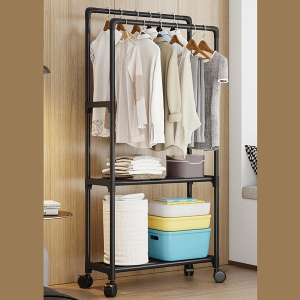 Shelving Cloth Hanging Rack – Multi-Layer Clothes Organizer