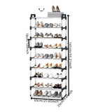 6 Tier Classic Shoe Rack, Stainless Steel Multilayer Shoe Storage Shelf, Stackable Shoe Rack With Side Support, Easy, Shoe Organizer Shelf for Entryway, Multifunctional Free Standing Shoe Cabinet, Hallway Cabinet Organizer Holder