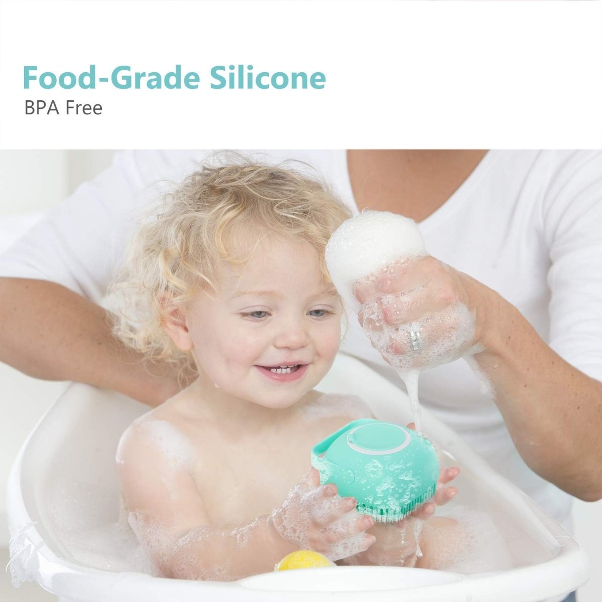 Silicone Bath Body Brush – Soft, Gentle & 2-in-1 Soap Dispenser Scrubber