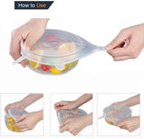 Silicone Lids Cover (6-Pcs Set) – Reusable Food-Grade Bowl Covers