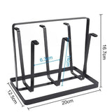 Iron Glass Stand, 6 Hooks Cups Mug Glass Stand Holder, Metal Cup Drying Rack Shelf, Cup Hanging Drainer, Upside Down Cup Drain Rack, Countertop Cup Holder for Bottle, Glass, Mug, Non-Slip Mugs Bottles Organizer For Kitchen
