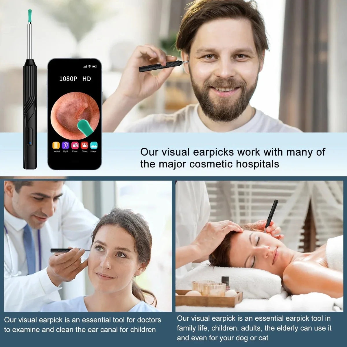Smart Ear Cleaning Camera Tool – 7 Pieces | saadiq.pk