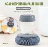 Soap Dispensing Palm Brush – Kitchen Scrubber for Pots, Pans & Dishes