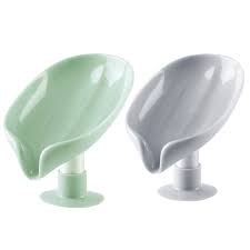 Soap Holder with Drain – Leaf Shape Bathroom & Kitchen Soap Dish