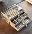 Soft Velvet Jewelry Box – 3-Drawer Jewelry Storage Organizer for Rings, Earrings & Bracelets