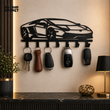 SPORTS CAR WALL-MOUNTED KEY HOLDER WITH 7 HOOKS