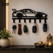SPORTS CAR WALL-MOUNTED KEY HOLDER WITH 7 HOOKS