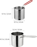 Stainless Steel Deep Frying Pot with Oil Strainer Basket – Kitchen Fryer Pan