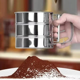Stainless Steel Flour Sifter Handheld Cup Strainer – Baking Tool