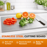 Stainless Steel Kitchen Cutting Board, Hygienic & Easy to Clean, Cutting Board
