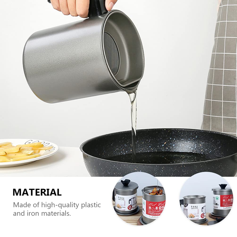 Stainless Steel Oil Filter Pot with Strainer |Kitchen Oil Container