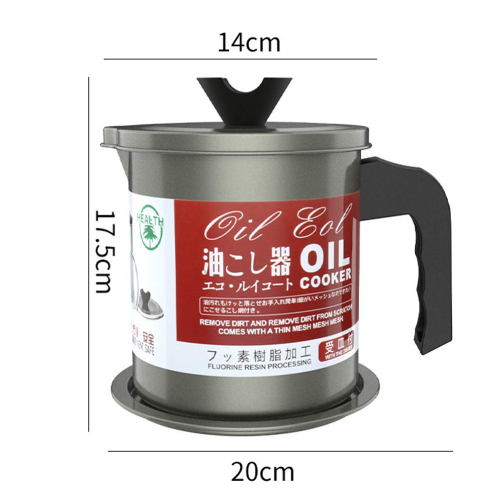 Stainless Steel Oil Filter Pot with Strainer |Kitchen Oil Container