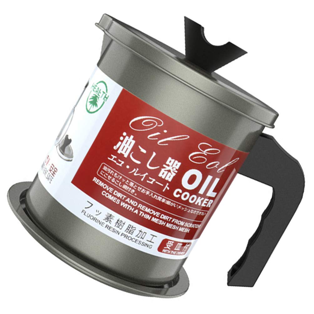 Stainless Steel Oil Filter Pot with Strainer |Kitchen Oil Container