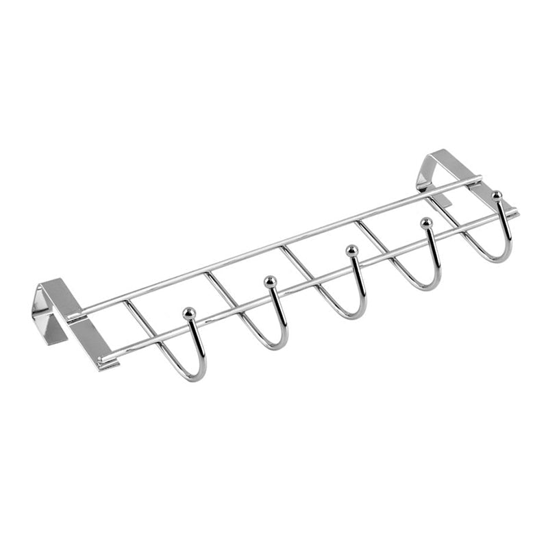 Steel Cabinet Hanger – Over the Door 5 Hook Organizer Rack